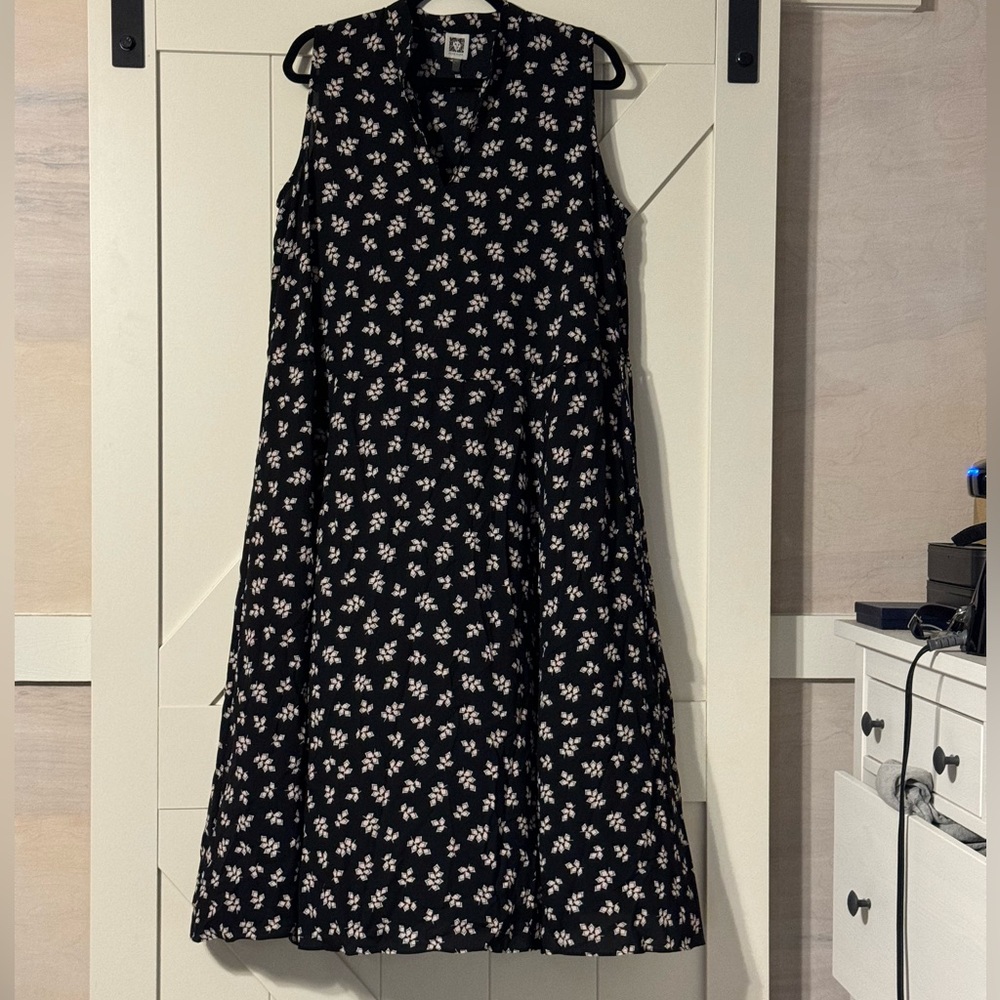 Geometric leaf print dress